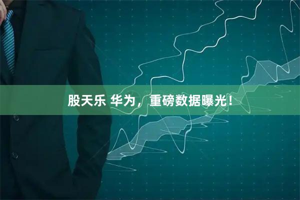 股天乐 华为，重磅数据曝光！