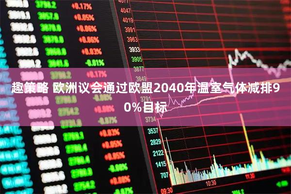 趣策略 欧洲议会通过欧盟2040年温室气体减排90%目标