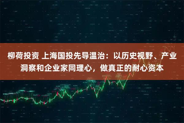 柳荷投资 上海国投先导温治：以历史视野、产业洞察和企业家同理心，做真正的耐心资本